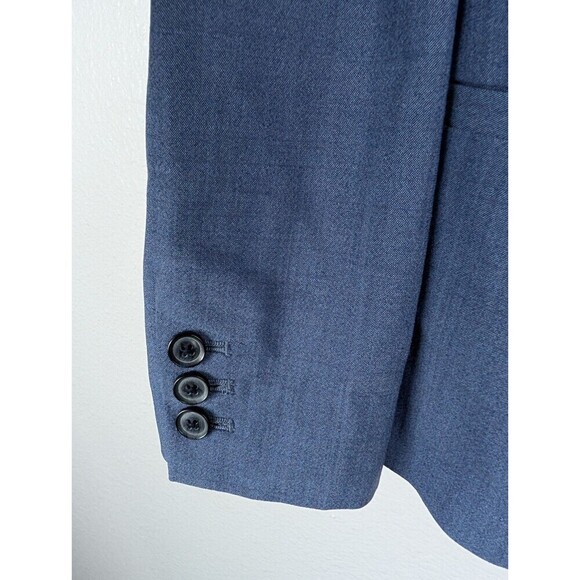 Banana Republic Women's Wool Double Breasted Blazer Blue Size 6 - Picture 4 of 6